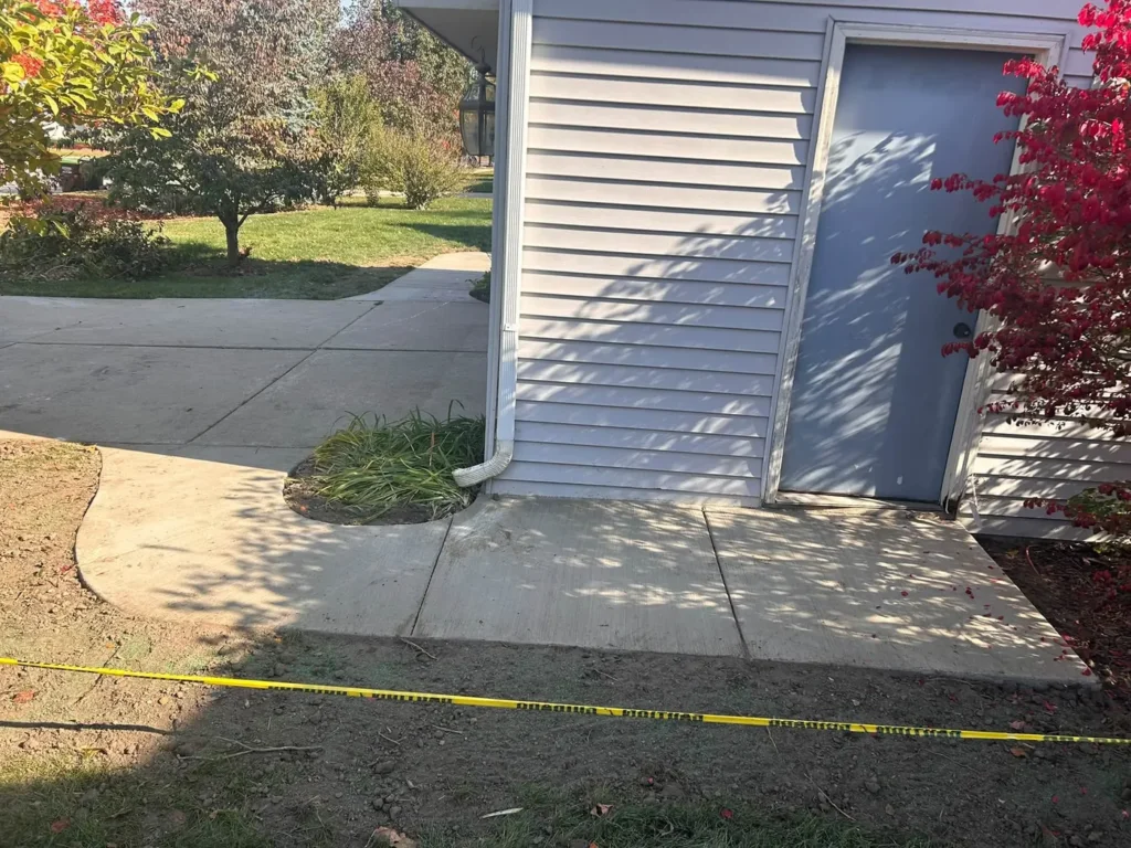 Concrete walkway and landing at a side door in Georgetown, Ann Arbor MI