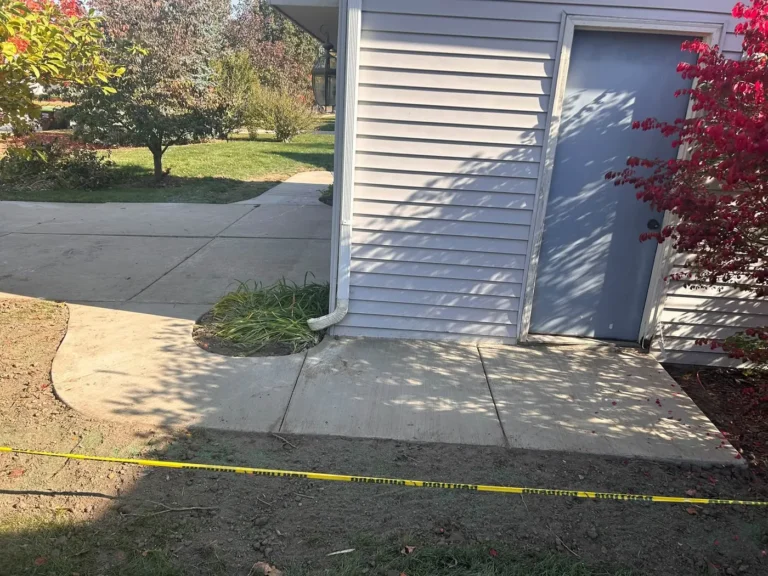 Concrete walkway and landing at a side door in Georgetown, Ann Arbor MI